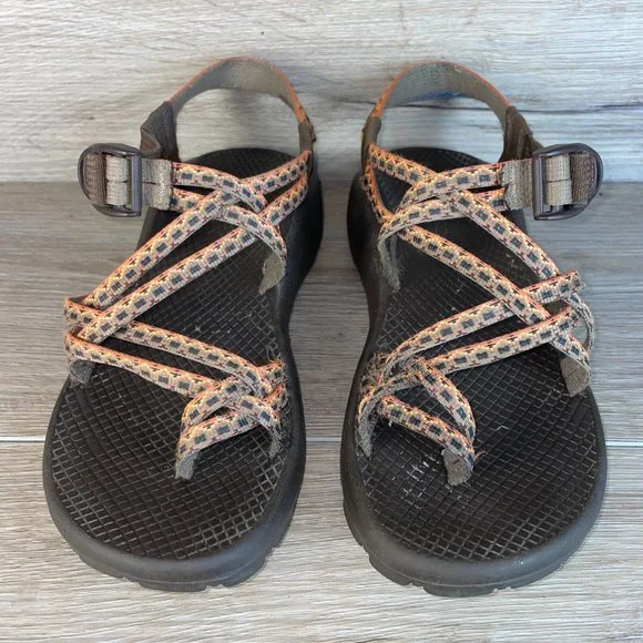 Chaco ZX/2 Unaweep Sandals Women’s 8 Brown Orange Strappy Sport Hiking Slingback - Picture 5 of 8